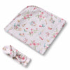 SNUGGLE HUNNY Organic Jersey Wrap & Topknot set - Alice's Tea Party
