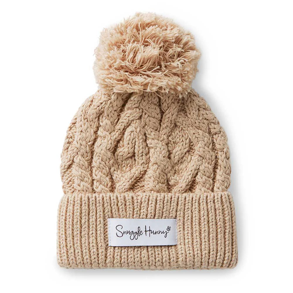 SNUGGLE HUNNY Organic Knit Beanie - Hazelnut