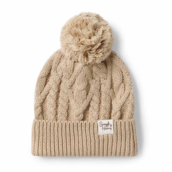 SNUGGLE HUNNY Organic Knit Beanie - Hazelnut