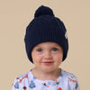 SNUGGLE HUNNY Organic Knit Baby Beanie - Navy