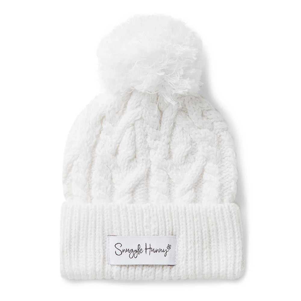 SNUGGLE HUNNY Organic Knit Beanie - White