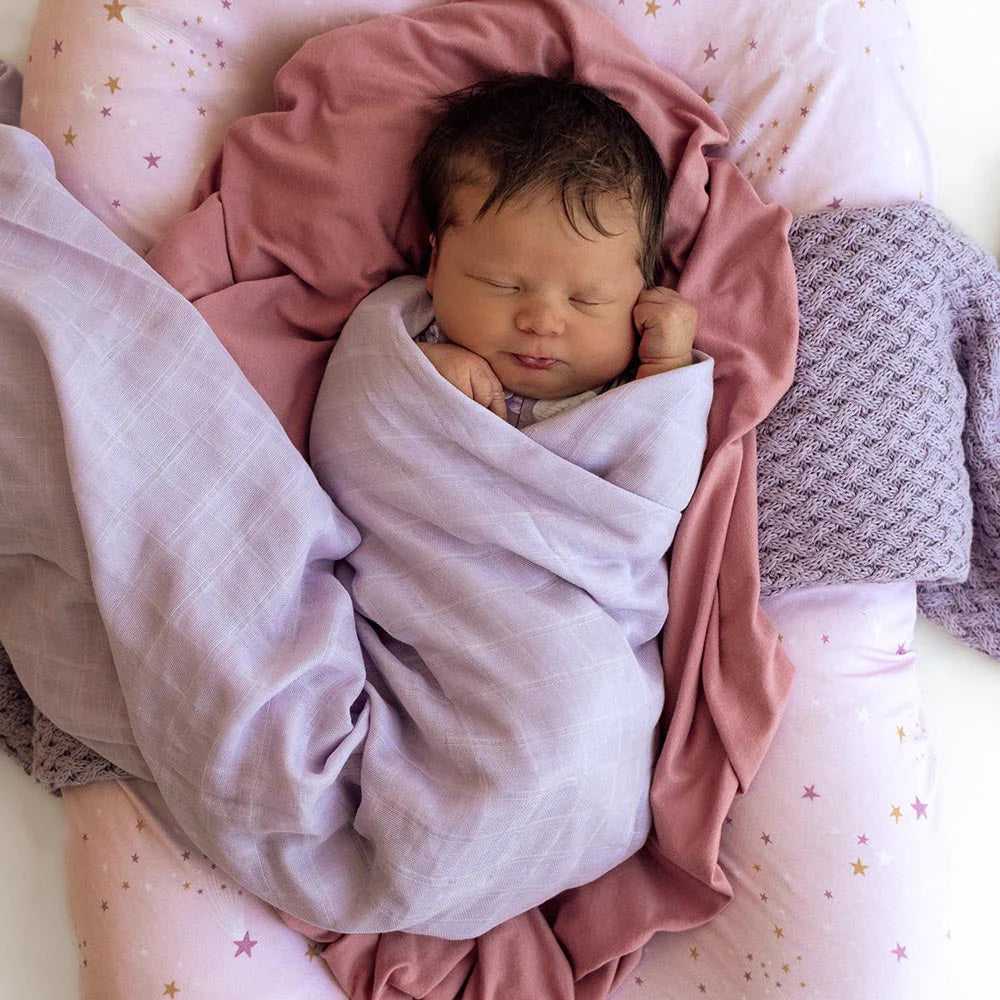 SNUGGLE HUNNY Organic Muslin Swaddle -  Lavender