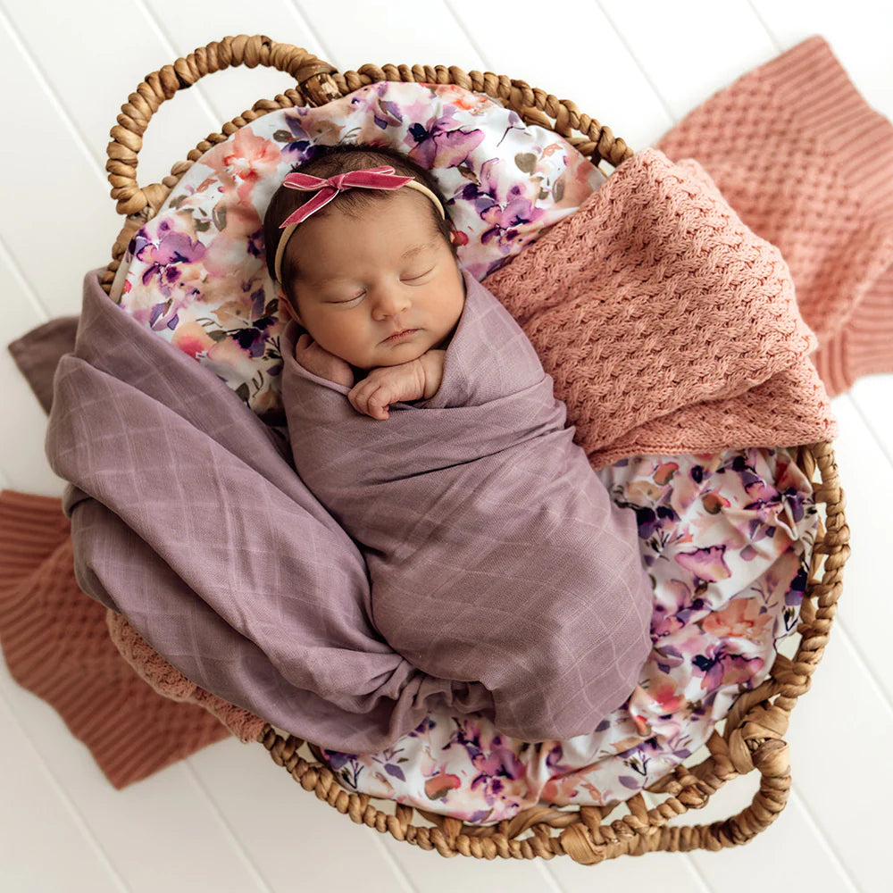 SNUGGLE HUNNY Organic Muslin Swaddle - Dusk
