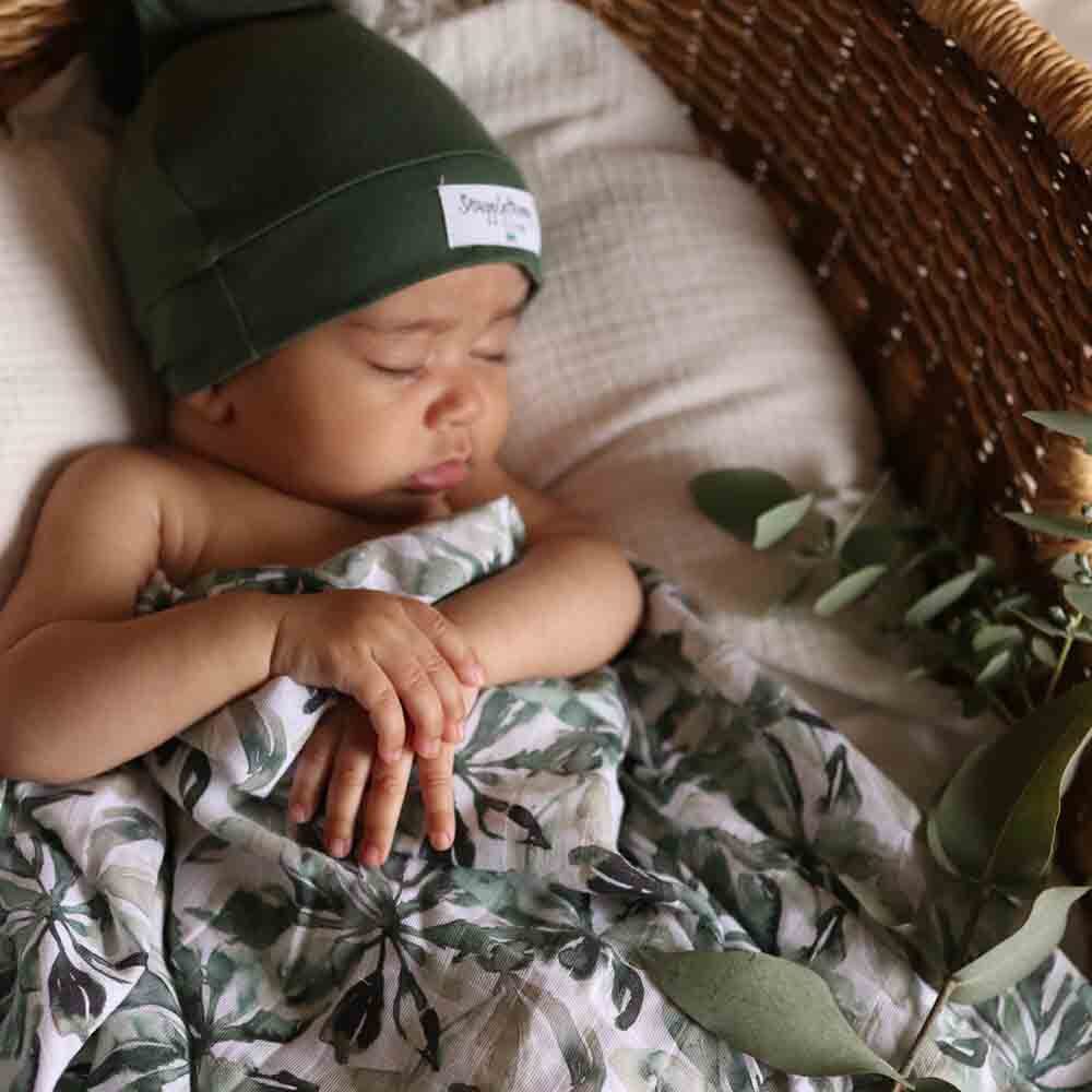 SNUGGLE HUNNY Organic Muslin Swaddle - Evergreen