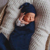 SNUGGLE HUNNY Organic Muslin Swaddle - Navy