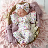 SNUGGLE HUNNY Organic Snugglesuit Convertible Romper with Frill | Gracie