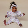 SNUGGLE HUNNY Organic Snugglesuit Convertible Romper with Frill | Gracie