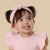SNUGGLE HUNNY Ribbed Topknot Headband - Baby Pink