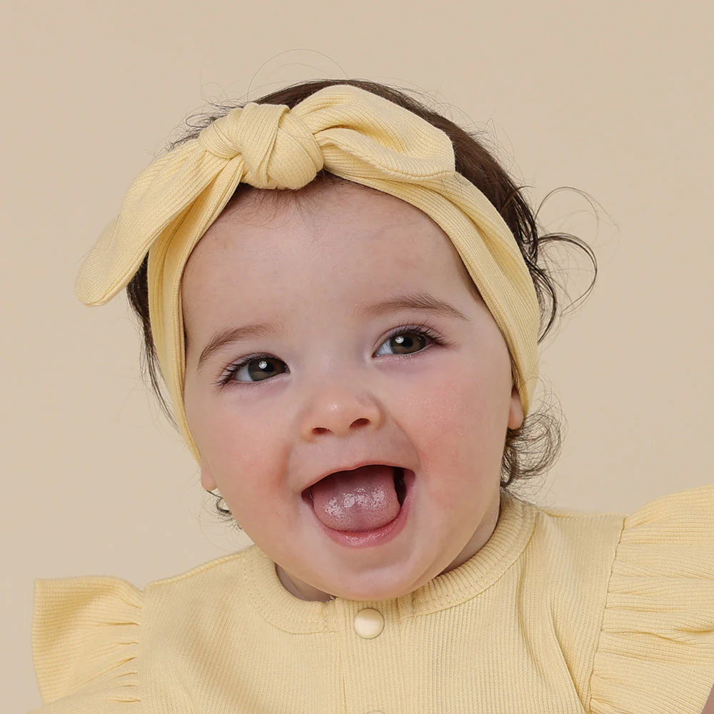SNUGGLIE HUNNY Ribbed Topknot Headband - Sunlight