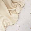 SNUGGLE HUNNY Ruffle Knit Organic Baby Blanket - Cream