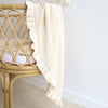 SNUGGLE HUNNY Ruffle Knit Organic Baby Blanket - Cream