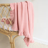 SNUGGLE HUNNY Ruffle Knit Organic Baby Blanket - Rosa