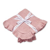 SNUGGLE HUNNY Ruffle Knit Organic Baby Blanket - Rosa