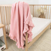 SNUGGLE HUNNY Ruffle Knit Organic Baby Blanket - Rosa