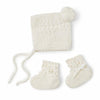 SNUGGLE HUNNY Merino Wool Bonnet & Booties - Ivory
