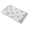 SNUGGLE HUNNY Organic Muslin Swaddle -  Green Palm