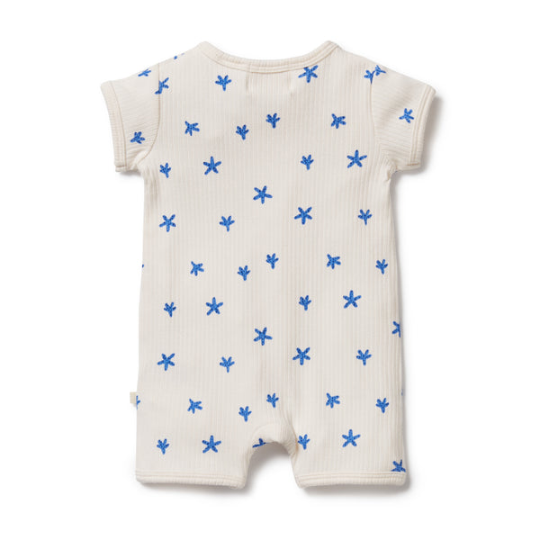 WILSON & FRENCHY Organic Rib Zipsuit - Little Starfish