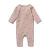 WILSON & FRENCHY Organic Waffle Ruffle Zipsuit - Mini Mando back
