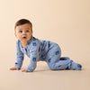 WILSON & FRENCHY Organic Waffle Zipsuit - Bear Hugs lifestyle