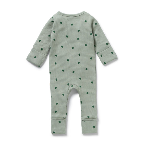 WILSON & FRENCHY Organic Waffle Zipsuit - Tumbletwig back