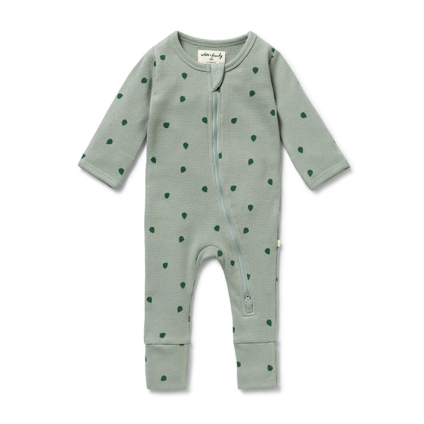 WILSON & FRENCHY Organic Waffle Zipsuit - Tumbletwig front