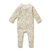 WILSON & FRENCHY Organic Zipsuit - Bella Floral back