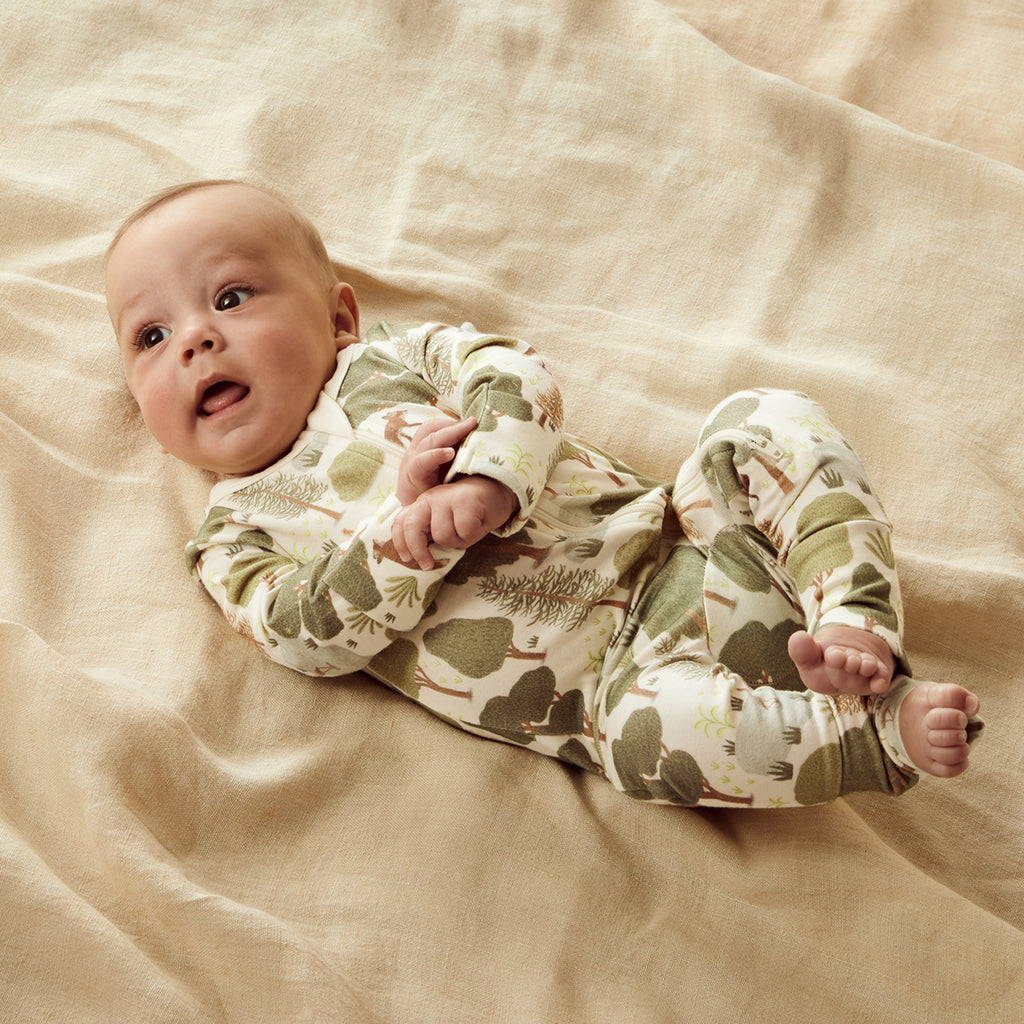 WILSON & FRENCHY Organic Zipsuit - Little Trees lifestyle