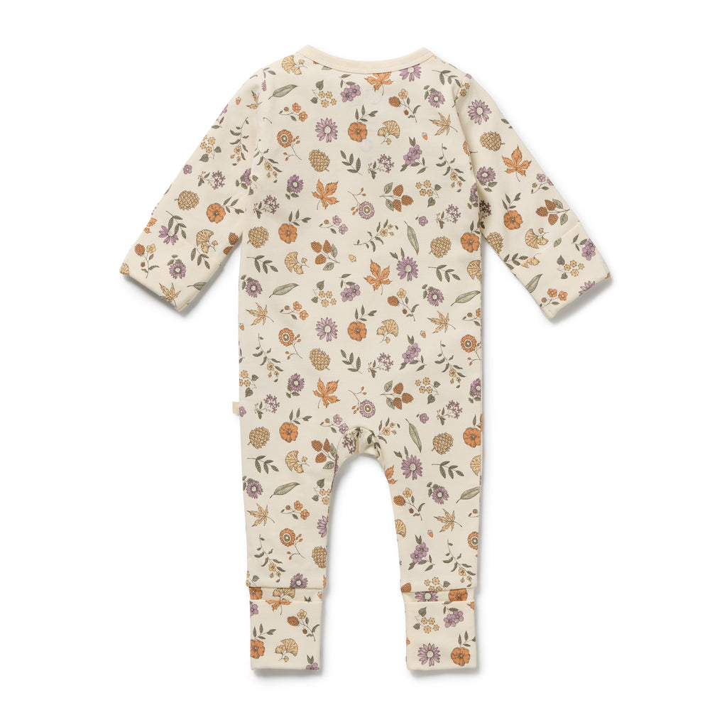 WILSON & FRENCHY Organic Zipsuit - Maple Glow back