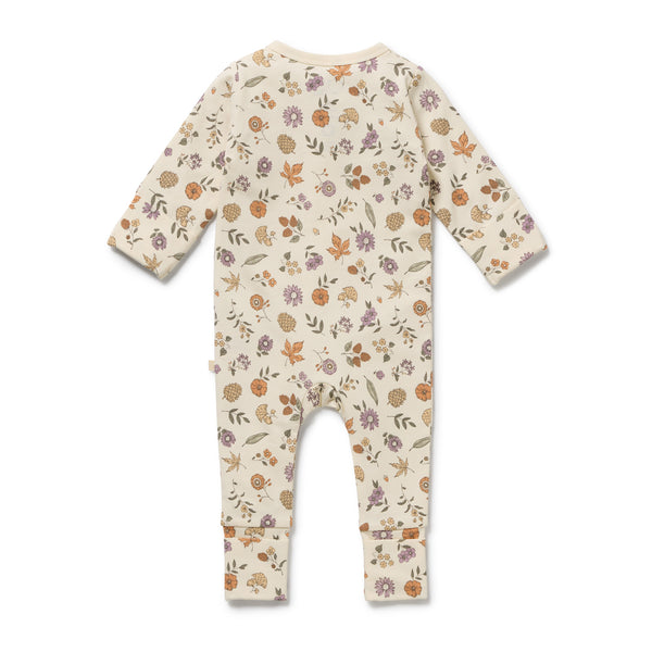 WILSON & FRENCHY Organic Zipsuit - Maple Glow back
