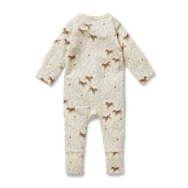 WILSON & FRENCHY Organic Zipsuit - Trixie Horse back