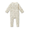 WILSON & FRENCHY Organic Zipsuit - Twilight Leaf back