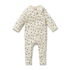 WILSON & FRENCHY Organic Zipsuit - Twilight Leaf front