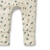 WILSON & FRENCHY Organic Zipsuit - Twilight Leaf leg detail