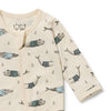 WILSON & FRENCHY Organic Zipsuit - Woolly Whales front detail