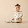 WILSON & FRENCHY Organic Zipsuit - Woolly Whales lifestyle
