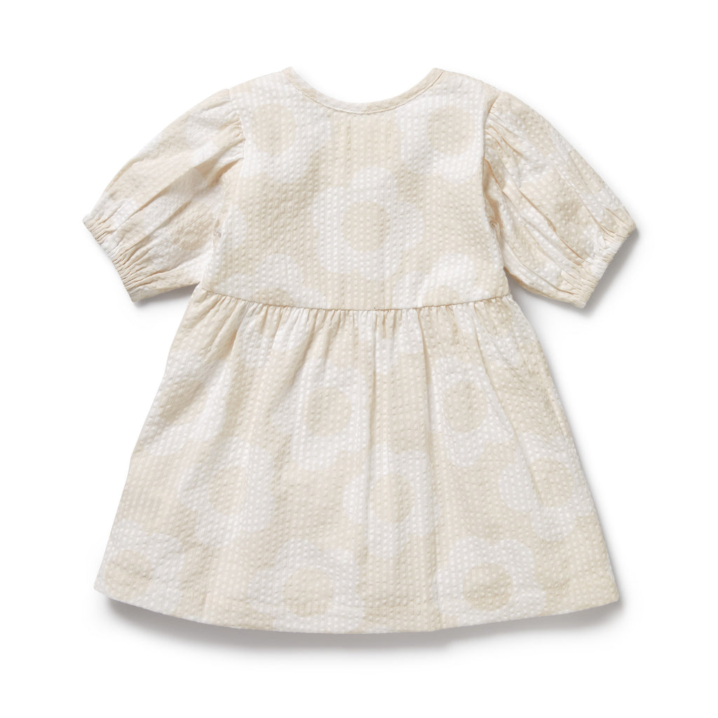 WILSON & FRENCHY Organic Button Dress - Daisy Bloom back