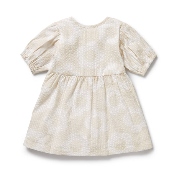 WILSON & FRENCHY Organic Button Dress - Daisy Bloom back