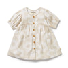 WILSON & FRENCHY Organic Button Dress - Daisy Bloom front