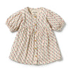 WILSON & FRENCHY Organic Crinkle Button Dress | Little Blossom front