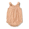 WILSON & FRENCHY Organic Crinkle Button Playsuit | Checkerberry back