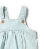 WILSON & FRENCHY Organic Denim Bodysuit | Ditsy Daisy detail