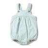 WILSON & FRENCHY Organic Denim Bodysuit | Ditsy Daisy front
