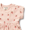 WILSON & FRENCHY Organic Dress - Strawberry Kisses front detail