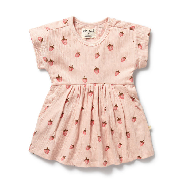 WILSON & FRENCHY Organic Dress - Strawberry Kisses front