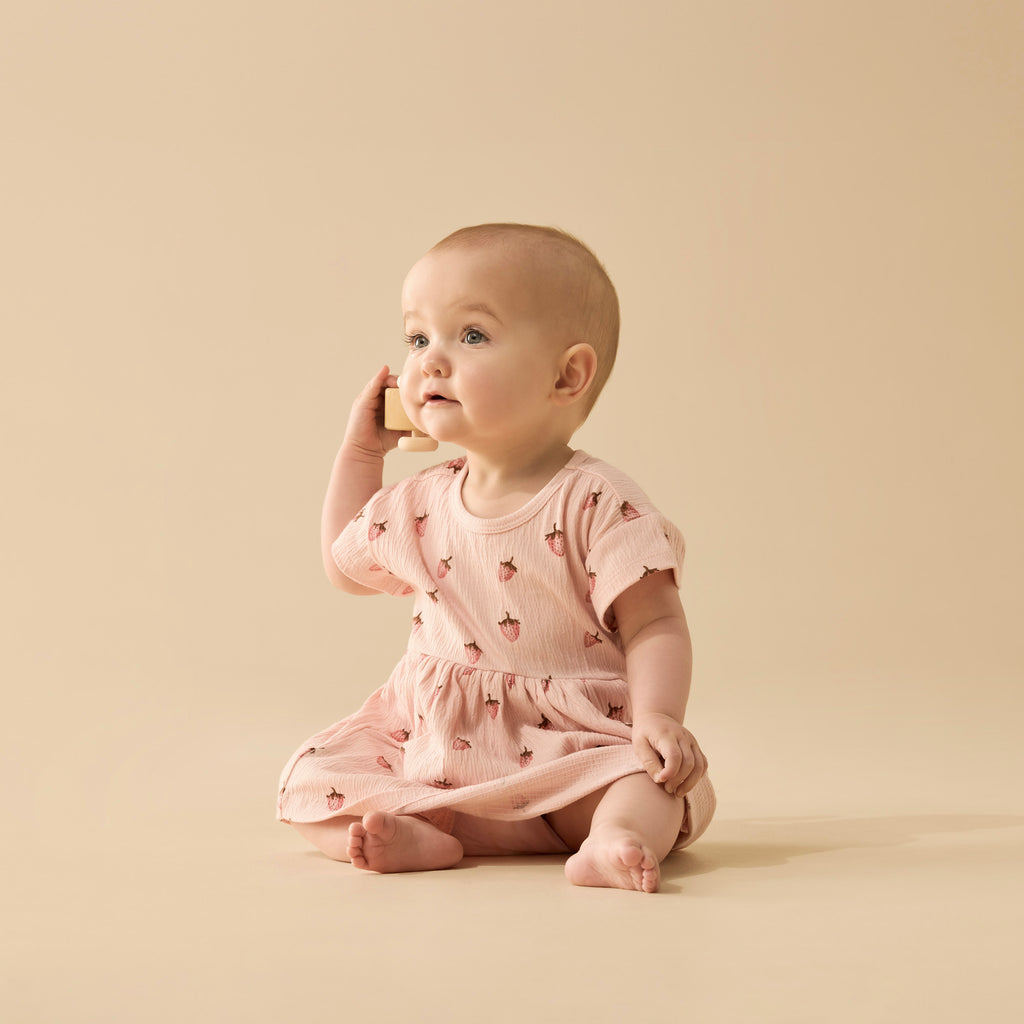 WILSON & FRENCHY Organic Dress - Strawberry Kisses lifestyle