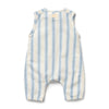 WILSON & FRENCHY Organic Growsuit - Deep Blue Stripe back