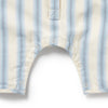 WILSON & FRENCHY Organic Growsuit - Deep Blue Stripe leg detail