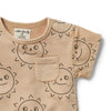 WILSON & FRENCHY Organic Growsuit - Happy Days front detail