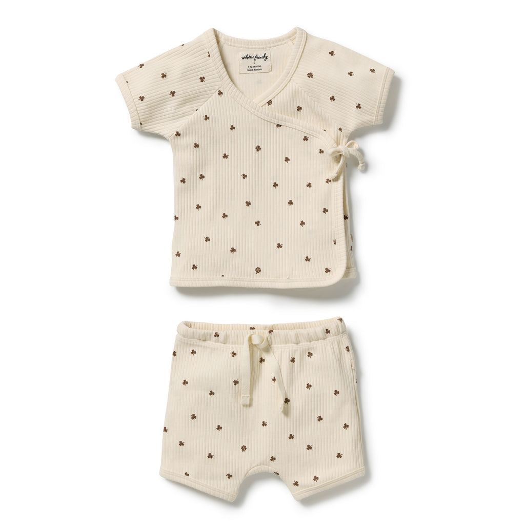 ROOM TO BLOOM Organic Kimono Set - My Lucky Charm front