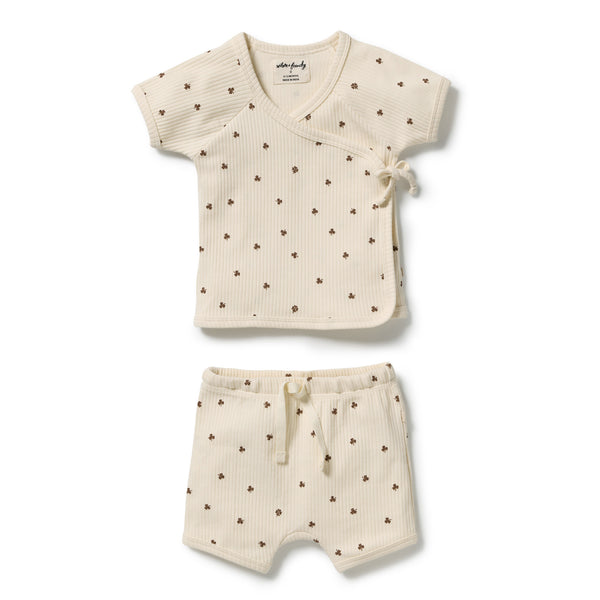 ROOM TO BLOOM Organic Kimono Set - My Lucky Charm front
